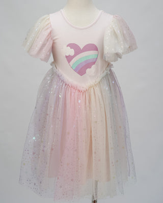 'Rainbow Hearts' - Ballerina Pink Ballerina Party Gown