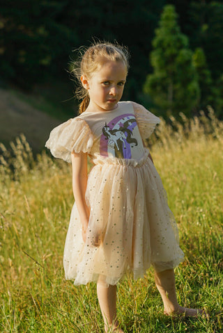 'Golden Unicorn' - Apricot Ballerina Party Gown