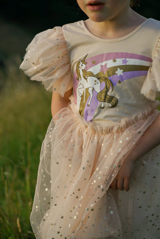 'Golden Unicorn' - Apricot Ballerina Party Gown