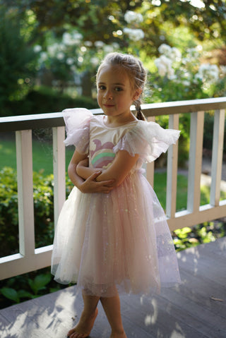 'Rainbow Hearts' - Ballerina Pink Ballerina Party Gown