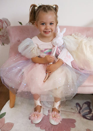 'Rainbow Hearts' - Ballerina Pink Ballerina Party Gown